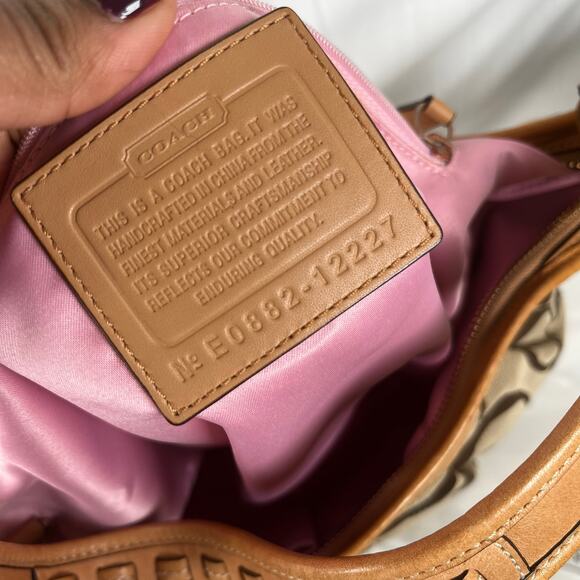 COACH Y2K C Monogram Ergo Jacquard Hobo Whipstitch Bag 12227 - Picture 4 of 12